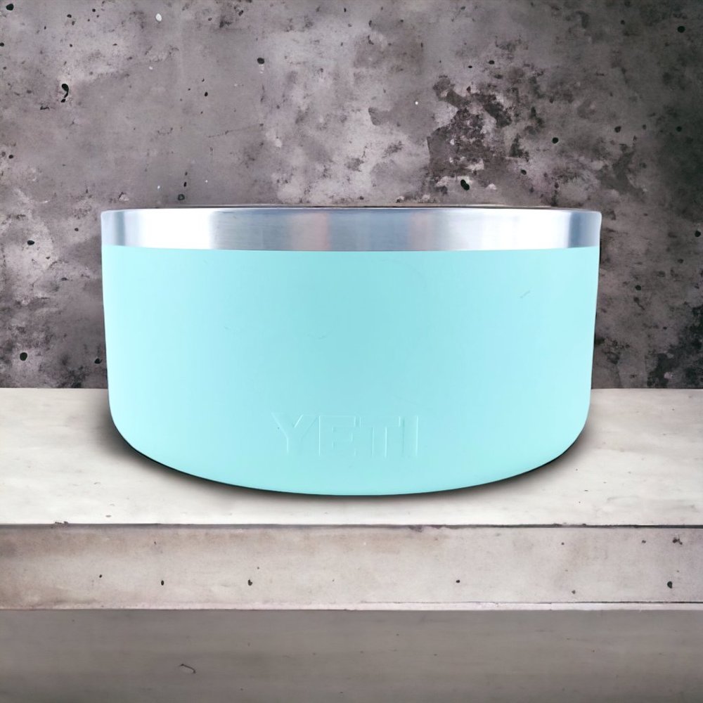 YETI Boomer Dog Bowl 8-Cup Food Water Seafoam Blue Green Stainless Steel - Picture 2 of 4